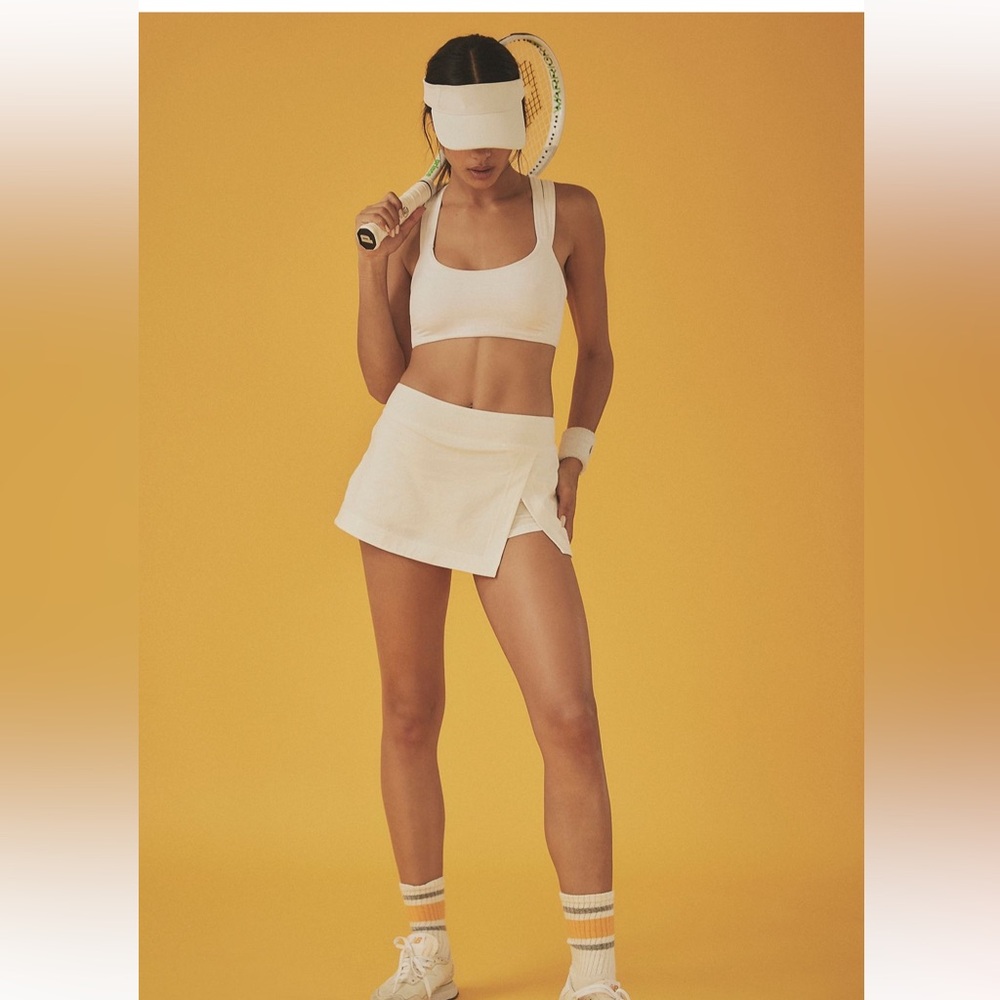 Free People Hot Shot Mini Skort Ivory White Medium